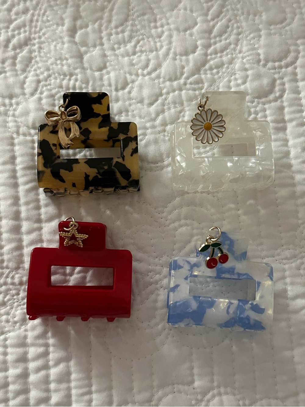Mini charm  hair clips
